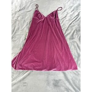 Victoria Secret Babydoll Velvet Dress Slip Chemise Style Short Pink Women Small
